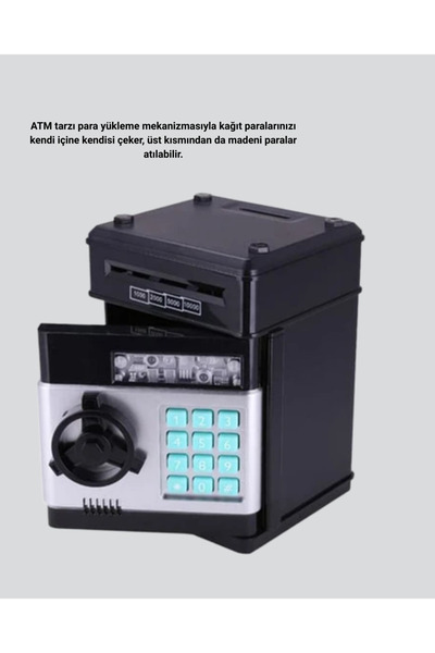 Genel Markalar Mullkrg Krg01 Şifreli Atm Kasa Görünümlü Para Biriktirme Kumba...