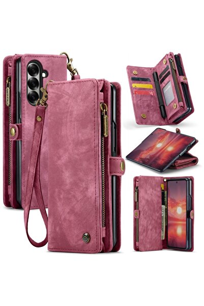 Caseme Multifunctional Θήκη Πορτοφόλι Wine Red (Samsung Galaxy Z Fold7 5G)