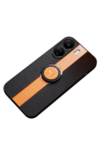 Kadem Ring Kickstand Σκληρή Θήκη με Δαχτυλίδι Orange (Xiaomi Redmi 13C/Poco C65)