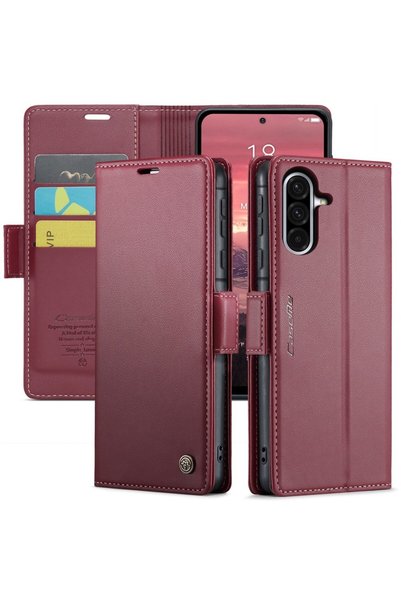 Caseme 023 Luminus Θήκη Πορτοφόλι Wine Red (Samsung Galaxy A56 5G)