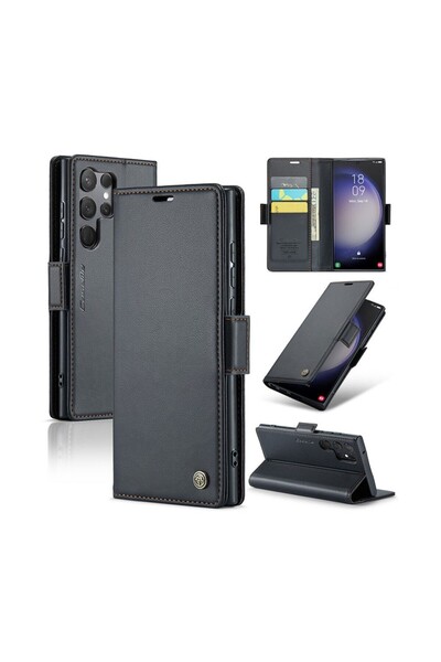 Caseme 023 Luminus Θήκη Πορτοφόλι Black (Samsung Galaxy S25 Ultra 5G)