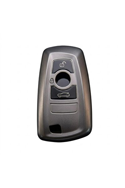silky glows Bmw F30 Compatible Premium Silicone Car Key Remote Cover Gray - D...
