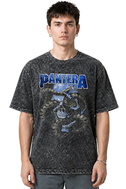 SEVBANO Μπλουζάκι Pantera Rock Metal Music Band με στάμπα μπροστά, Unisex Ove...