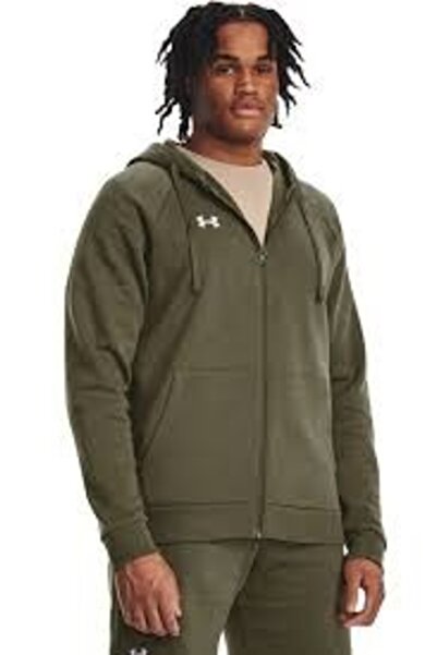 Under Armour Yeşil Erkek Sweatshirt 1379767-390 UA Rival Fleece FZ Hood