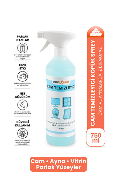 Nox Clean Noxclean Cam Temizleyici Sprey 750 ml | İz Bırakmayan Parlak Temizlik
