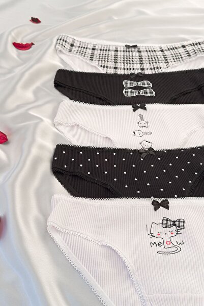 DNR İç Giyim 5-Piece Printed Bikini Panties Set
