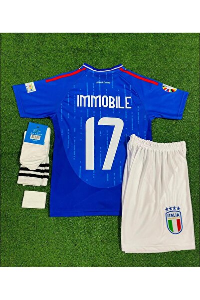 BREATHLESS İtalya Özel Deplasman Ciro Immobile Çocuk Forması 4'Lü Set