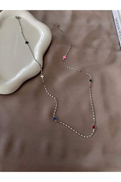 Twelve Tiff Model Silver Color Steel Women's Necklace