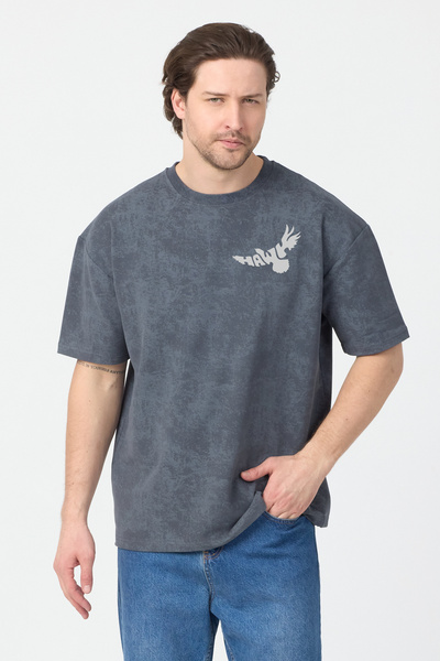 URBANTRENDSTORE Printed Acid Washed Cotton Oversize Casual Comfortable Fit Da...