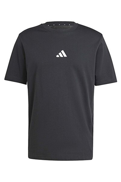 adidas Essentials Small Logo Single Jersey Kısa Kol Tişört Erkek T-Shirt SİYAH