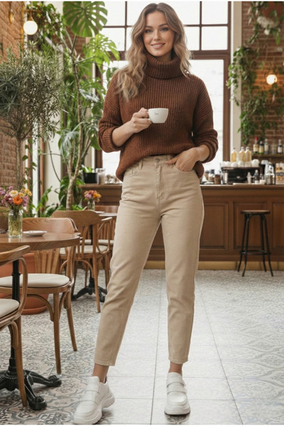 ZEE RUCCİ JEANS Bej - Slim Kot Pantolon