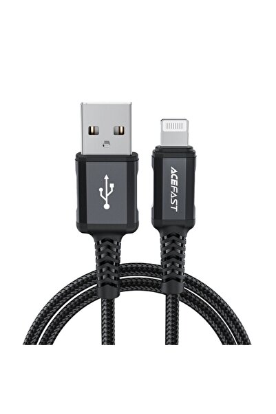Acefast Cablu de alimentare, USB la Lightning, 2.4A, Încărcare rapidă, 1.8m -...