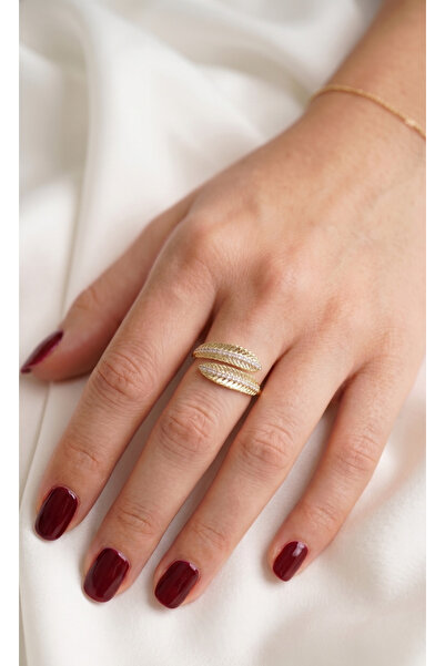 İris Jewelrys Çelik Etna Gold Yüzük