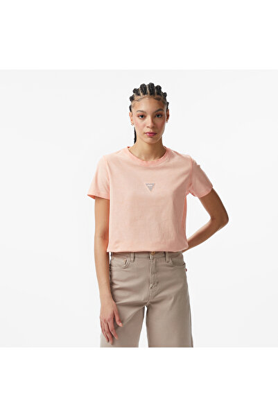Guess Oversize Fit Kadın Pudra Pembe T-Shirt