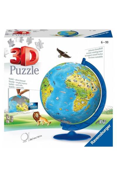 John Hellas Ravensburger 3D Puzzle 180 Τεμ. Υδρόγειος Για Παιδιά 12338