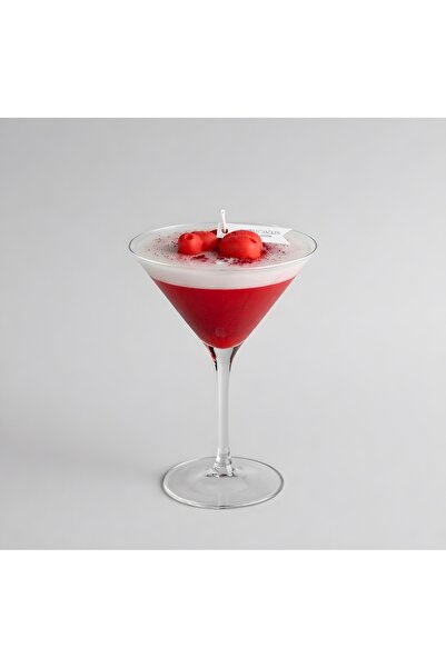 Love Martini Bardak Mum – El Yapımı Dekoratif Mum