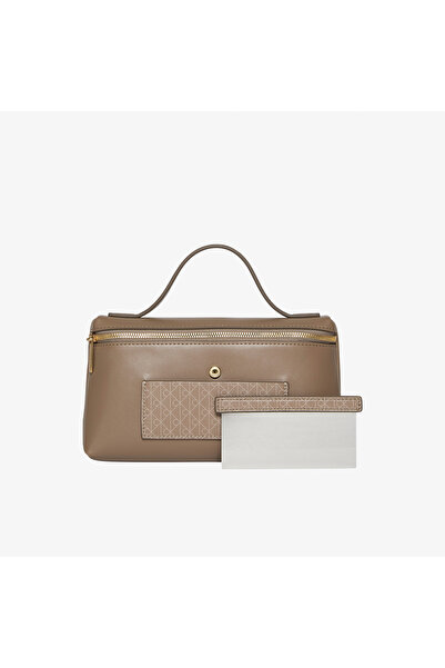 Calvin Klein Emblem Beauty Case Kadın Haki Makyaj Çantası