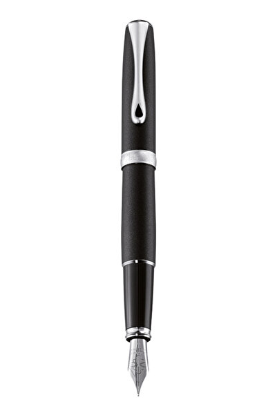 Diplomat Excellence A2 pen, with M nib, stainless steel - Lapis Black Matt Ch...