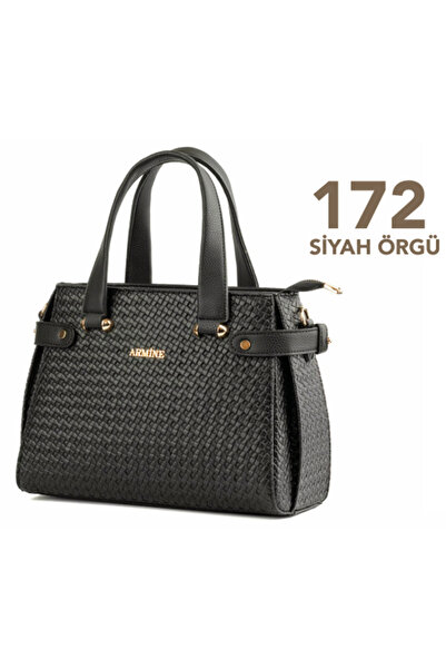 Armine 172 SİYAH ÖRGÜ ÇANTA