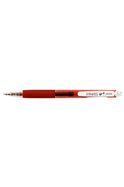 PENAC Pix cu gel Inketti, rubber grip, 0.5mm, corp rosu transparent - scriere...
