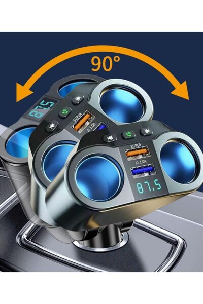 generel Car Cigarette Lighter Socket Splitter Charger QC3.0 Quick Charger Dual USB 3.1A Digital Display