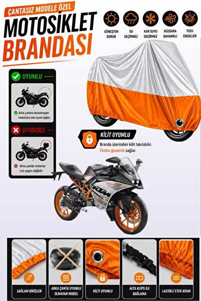 Cemku Twin غطاء محرك علوي رمادي - سفلي برتقالي متوافق مع KTM 250 RC ABS، لا ي...