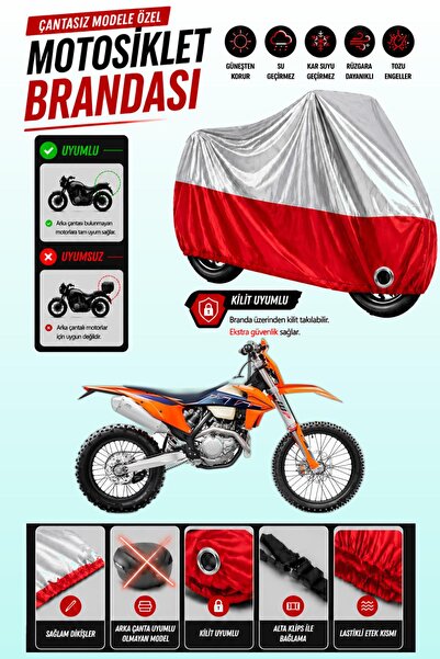Cemku Twin غطاء محرك متوافق مع KTM 530 EXC باللون الرمادي من الأعلى والأحمر م...