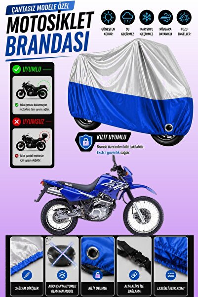 Cemku Twin غطاء محرك متوافق مع ياماها XT 600 E باللون الرمادي من الأعلى والأز...