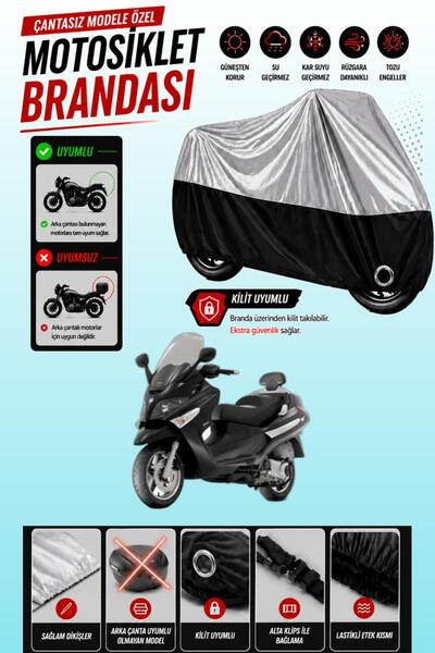 Cemku Twin غطاء محرك متوافق مع Piaggio X Evo 400 باللون الرمادي من الأعلى وال...
