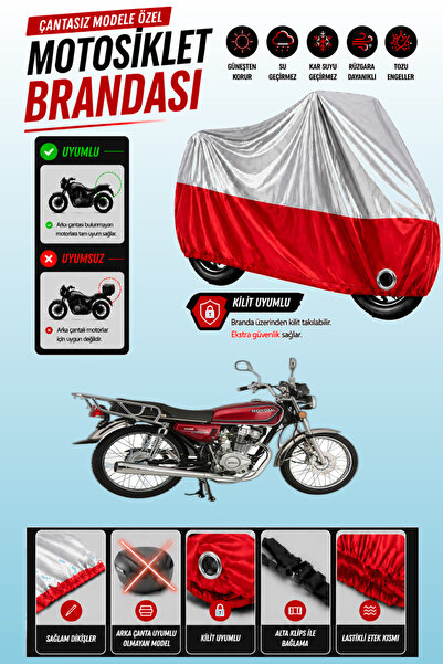 Cemku Twin Top Gray - Bottom Red Mondial 150 Masti Compatible Engine Cover, R...