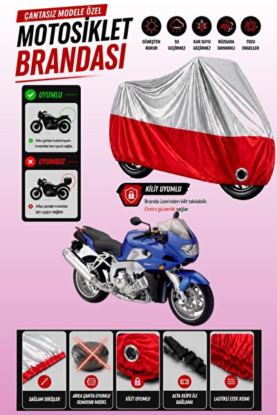 Cemku Twin غطاء محرك متوافق مع سيارة BMW K 1200 R باللون الرمادي من الأعلى وا...
