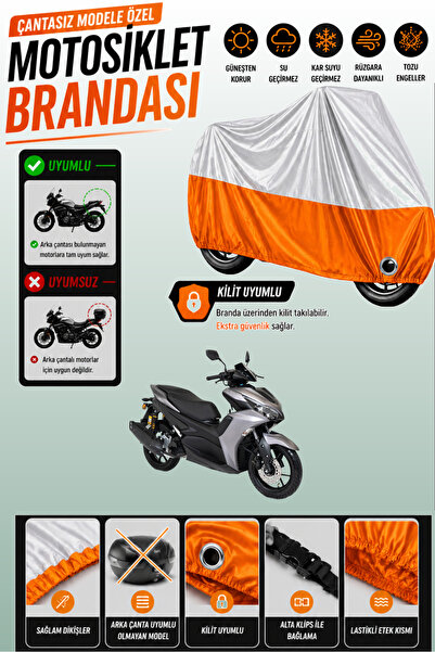 Cemku Twin Top Gray - Bottom Orange Rks Arome 125 Compatible Engine Cover, Re...