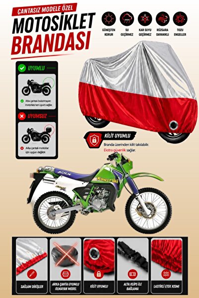 Cemku Twin غطاء محرك متوافق مع كاواساكي KMX 125 باللون الرمادي من الأعلى والأ...