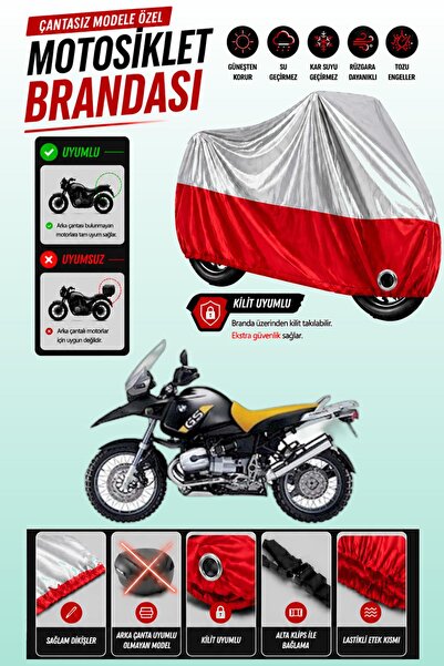 Cemku Twin غطاء محرك متوافق مع BMW R 1150 GS Adventure باللون الرمادي من الأع...