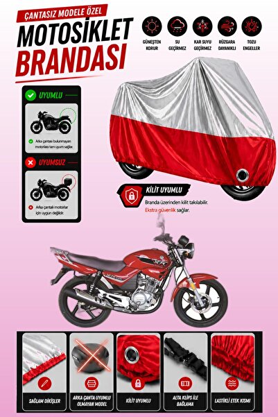 Cemku Twin غطاء محرك متوافق مع Kuba XR 125 باللون الرمادي من الأعلى والأحمر م...