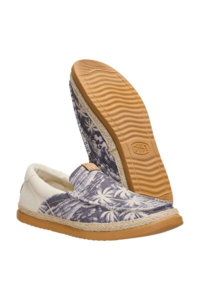 HEY DUDE Harbor Lo Loafer Espadrille Bone White Multi Erkek Loafer 45174-1XM