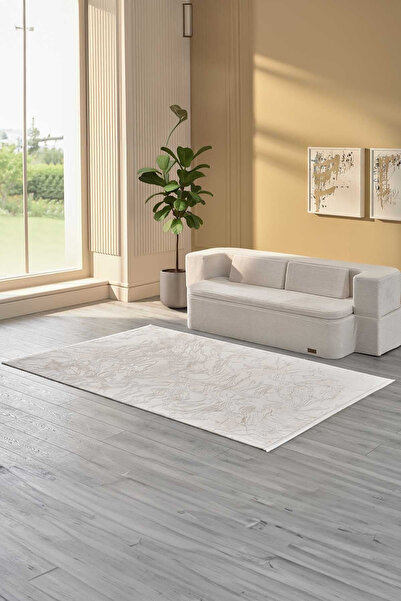 GÜMÜŞSUYU Viera 18832 Modern Bej Salon ve Oturma Odası Halısı 160x230