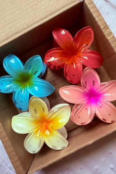 monalisatoka Lotus Çiçeği Mandal Toka - Hawai Çiçeği Lotus Toka Seti 4lü
