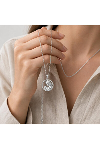 Silvano Jewelry 925 Ayar Gümüş Anne Bebek Kolye