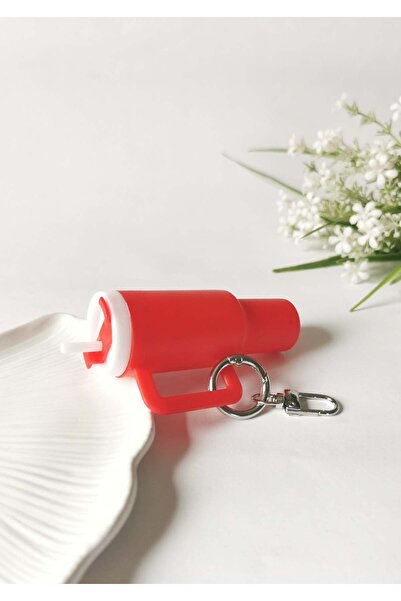 Halley Concept Mini Thermos Figured Charm Keychain Red – Plastic Bag Ornament...