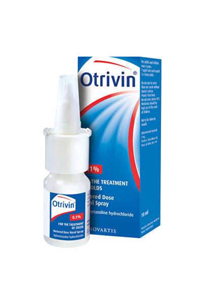 OTRIVIN Nasal Spray 0.1% 10ml Fast Relief Nasal Decongestant Spray