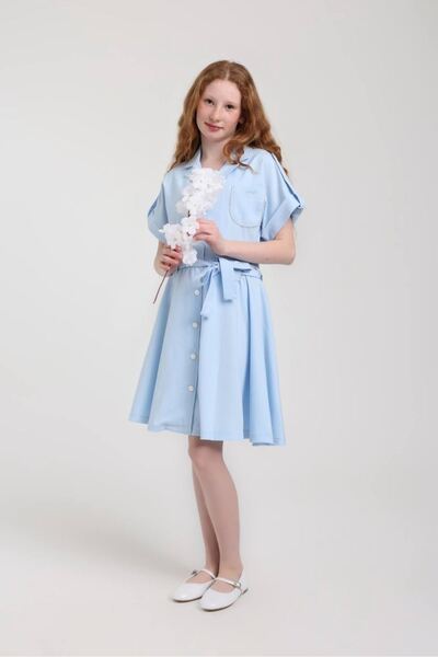 HAUSEkids 10-14 Yaş Elsa Moon Kız Çocuk Elbise-Mavi