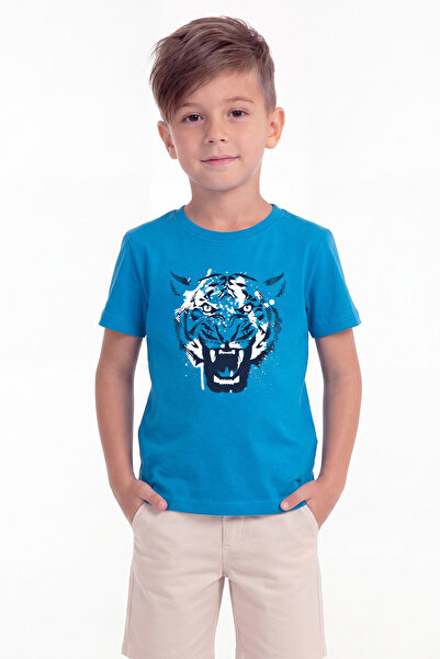 Modmey Printed Short Sleeve Boys' T-Shirt B29