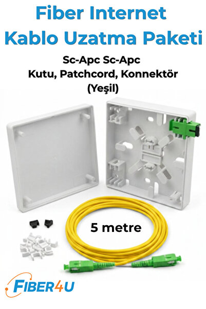 FIBER4U Fiber Optik İnternet Kablosu Uzatma (5 Metre) – Fiber Modem Taşıma Se...