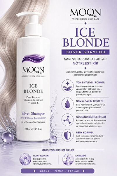 MOQN PROFESYONEL İce Blonde Silver shampoo