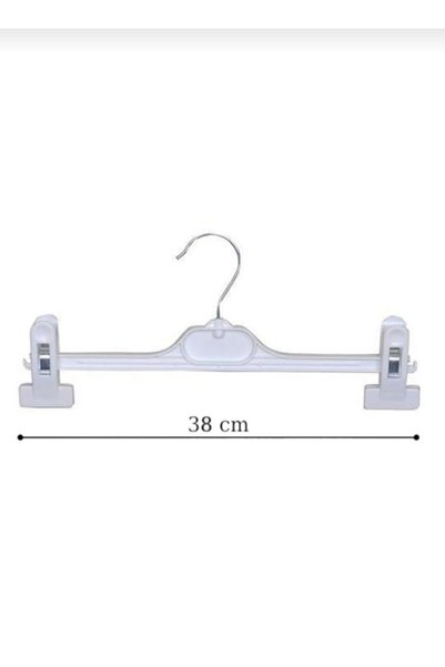 ÖZKAHRA TEKSTİL 10 Pieces of Pants and Skirt Hangers with Latches