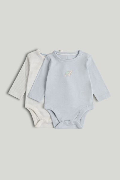 MOTHERCARE عبوة من قطعتين من ملابس الأطفال الداخلية بأكمام طويلة