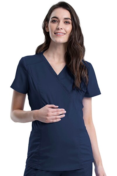 Cherokee UNIFORMS Bluză medicală de maternitate Cherokee, Albastru marin (WWE...