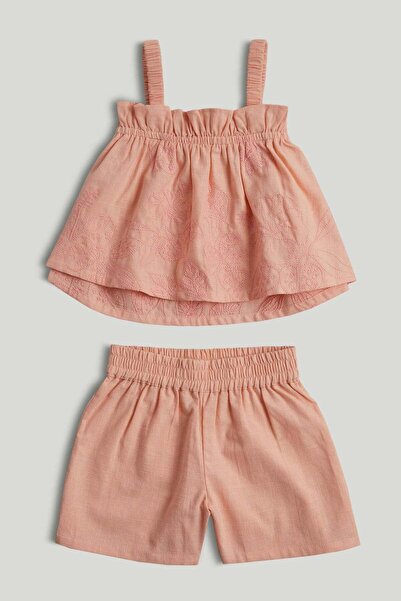 MOTHERCARE طقم بلوزة وردية وشورت