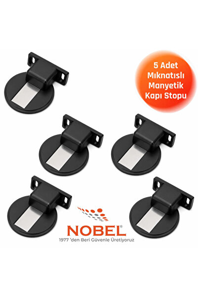 Nobel Manyetik Mıknatıslı Kapı Stoperi, Güçlü Mıknatıslı (Vidalı) 5 ADET